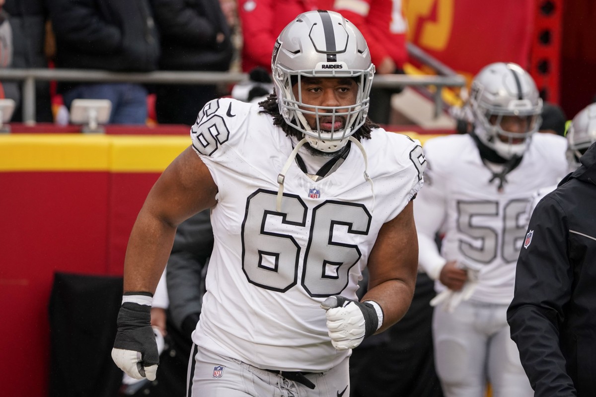Las Vegas Raiders guard Dylan Parham stepped in for center Andre James for a couple games last season.